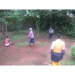 cleaning of the new church grounds.  .JPG